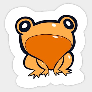 Orange Frog Sticker